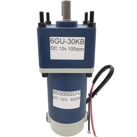 300W DC Gear Motor 12V 24V High Torque 435KG Reducer Speed 10rpm -1000rpm Permanent Magnet Long Life Low Noise Forward Reverse