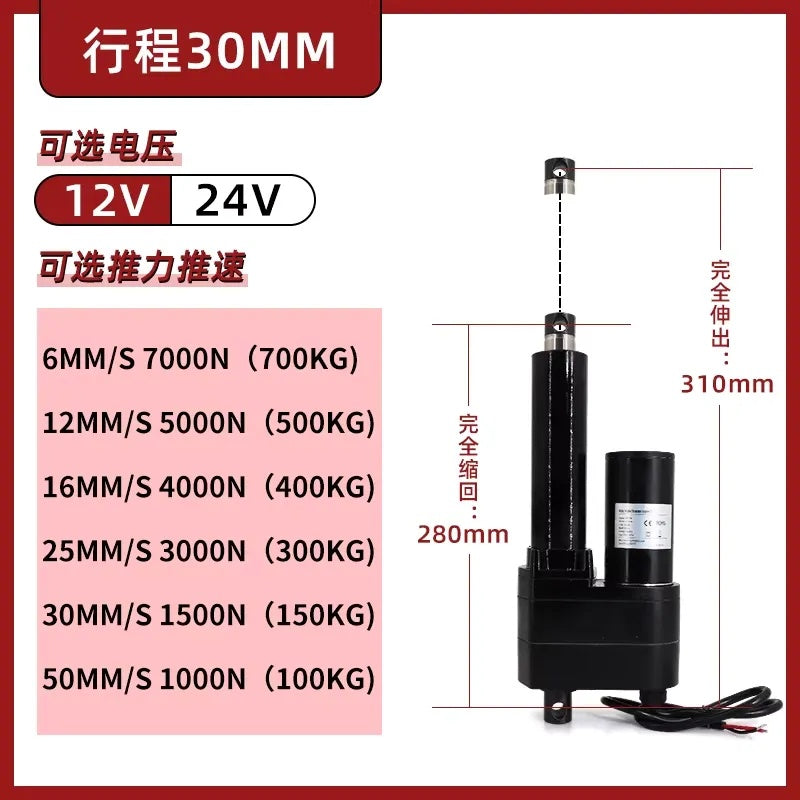 Heavy-Duty 7000N Linear Actuator IP65 Waterproof