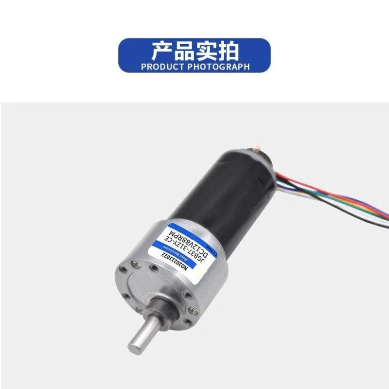 31ZY DC Gear Motor Encoder 12V 24V Max Torque 108KG Speed Reducer 10-1270rpm Metal Gearbox Motor Encode Electric Engine Model