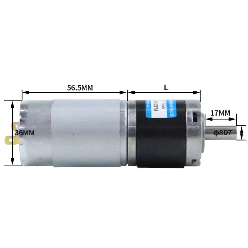 36-555 Max 100kg.cm High Torque Planetary Gear Motor Adjustable Speed Reversed DC 12V 24V Gearmotor