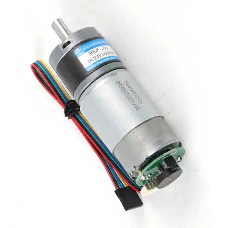 36-555 Planetary Gear Motor Encoder DC 12V 24V Speed 11-1540rpm Coding Signal Feedback High Torque 100KG Metal Gearbox Moter