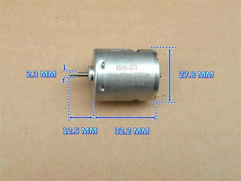 365 Micro DC Motor 12V-18V High Speed 11300rpm-17500rpm Ball Bearing Carbon Brush Electric DIY Model Engine Fan RS365-2273