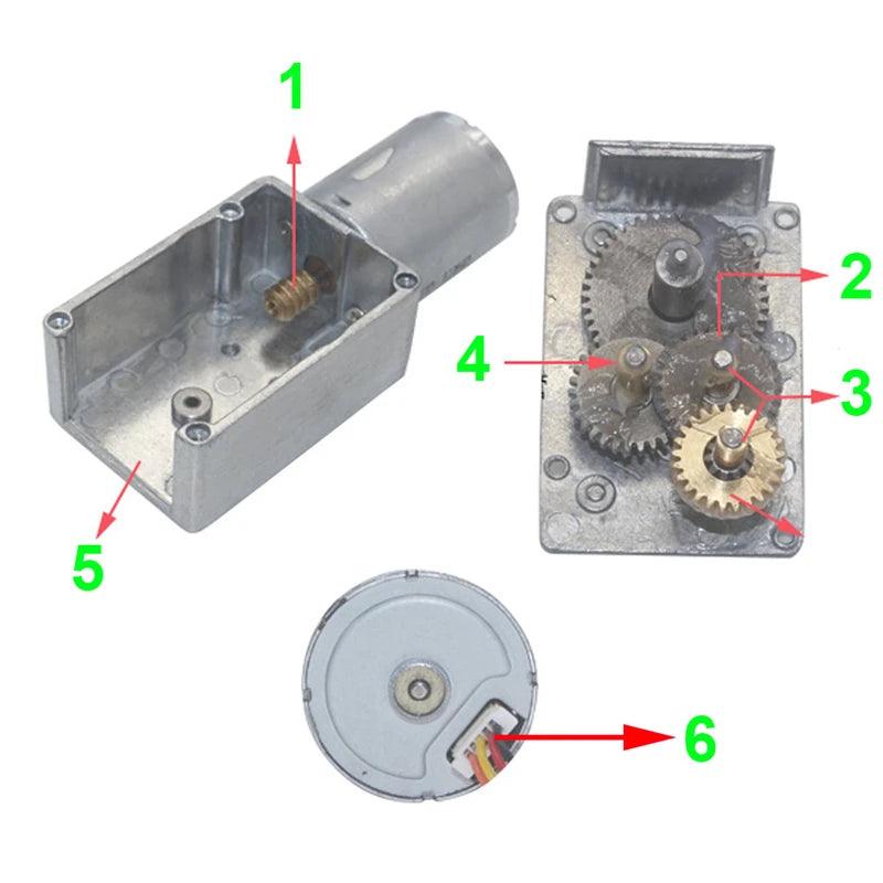 370 Brushless Motor Gear 12V 24V DC Electric Motor BLDC Metal Gearbox  Worm Reduce Mni Motor JGY370