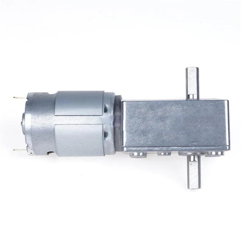 385 Gear Motor Double Shaft Worm Speed Reduction Self-locking 12V 24V DC 8~214 RPM Torque 1~30 KG.CM jgy385