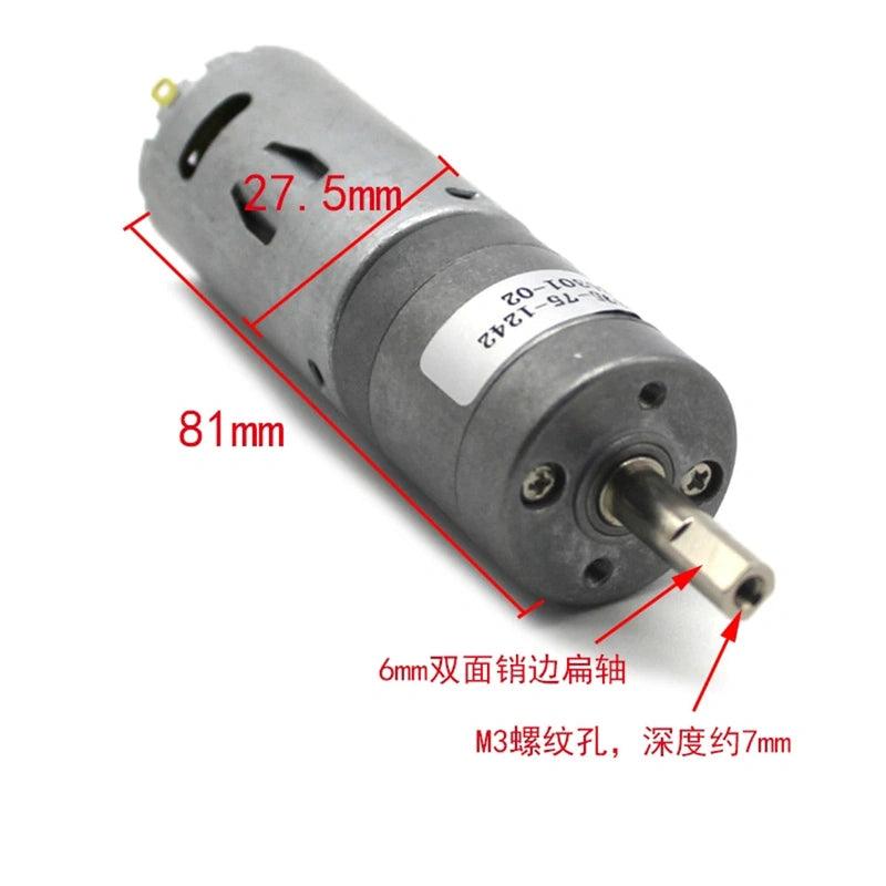 395 Geared Motor DC 12V 43rpm Robot Gear Reducer Speed Moter Dia 6mm Shaft Electric Motor DIY