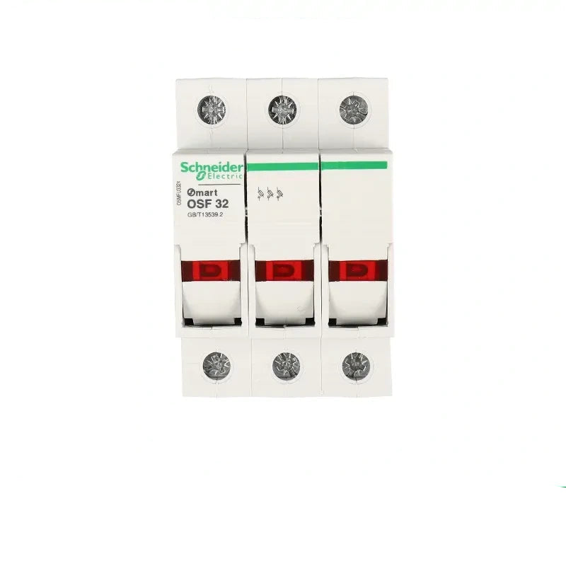 Schneider OSMFU332X Fuse Holder ,DIN Rail Fuse Holder, 3P 32A Fuse Holder with indicator