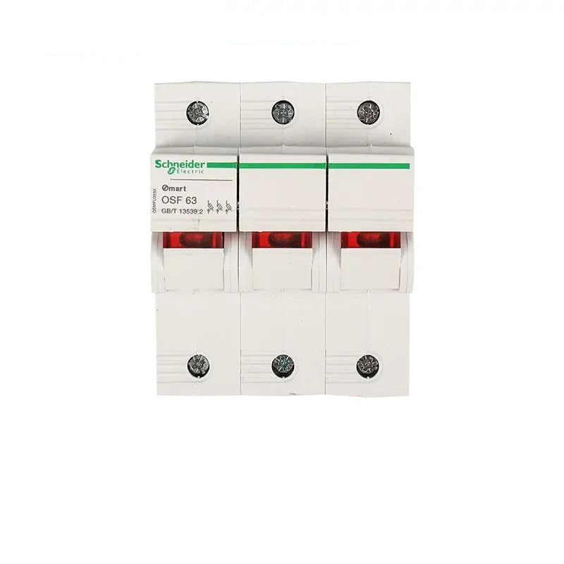 Schneider OSMFU363X Fuse Holder ,DIN Rail Fuse Holder, 3P 63A Fuse Holder with indicator
