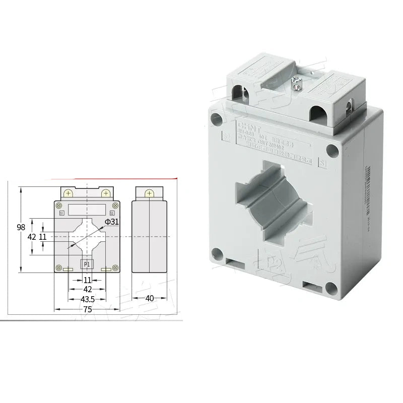 chint bh-0.66 current transformer,0.2 class high precision ct,current transducer 400/5A 0.2Class 1 Primary Turn Bore ??40 for ???260kW Motor,