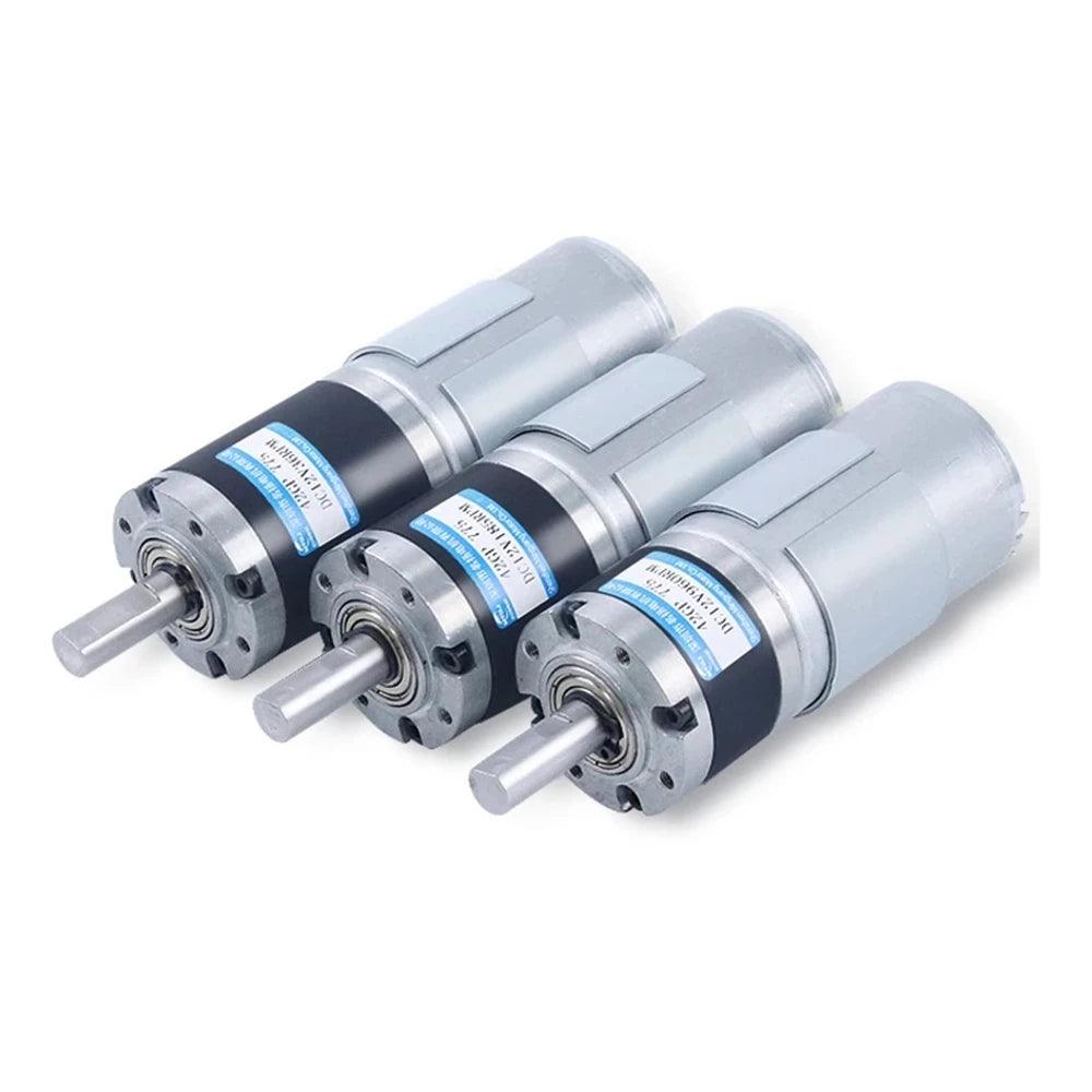 42mm 775 Planetary Gear DC Reduction Motor 12V 24V Adjustable Low Speed 7-1351RPM PWM Electric Motor Metal High Torque 90KG