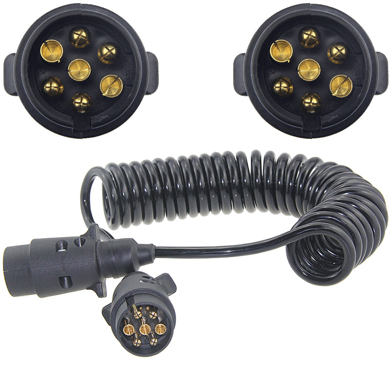 European Standard Seven-core Trailer Power Plug Socket European Style 7-pin Trailer Pickup Truck RV Adapter Connector