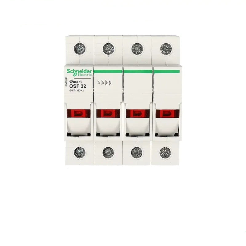 Schneider OSMFU432X Fuse Holder ,DIN Rail Fuse Holder, 4P 32A Fuse Holder with indicator