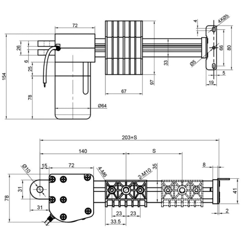 2000N Reciprocating Electric Linear Actuator
