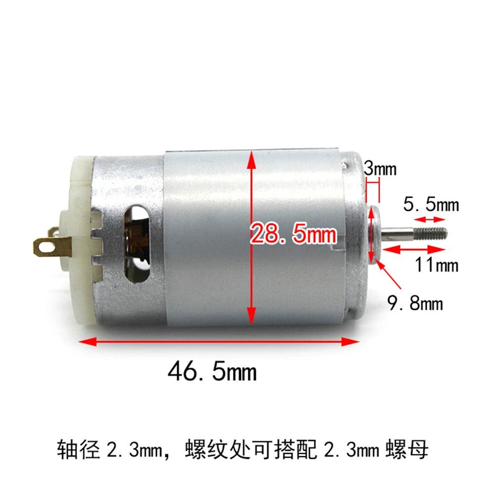 4pcs 390 DC Motor 7.4V 19500rpm High Speed Threaded Shaft 2.3mm Reversed Electric 6V DIY Technology Toy Model Accessories RS390