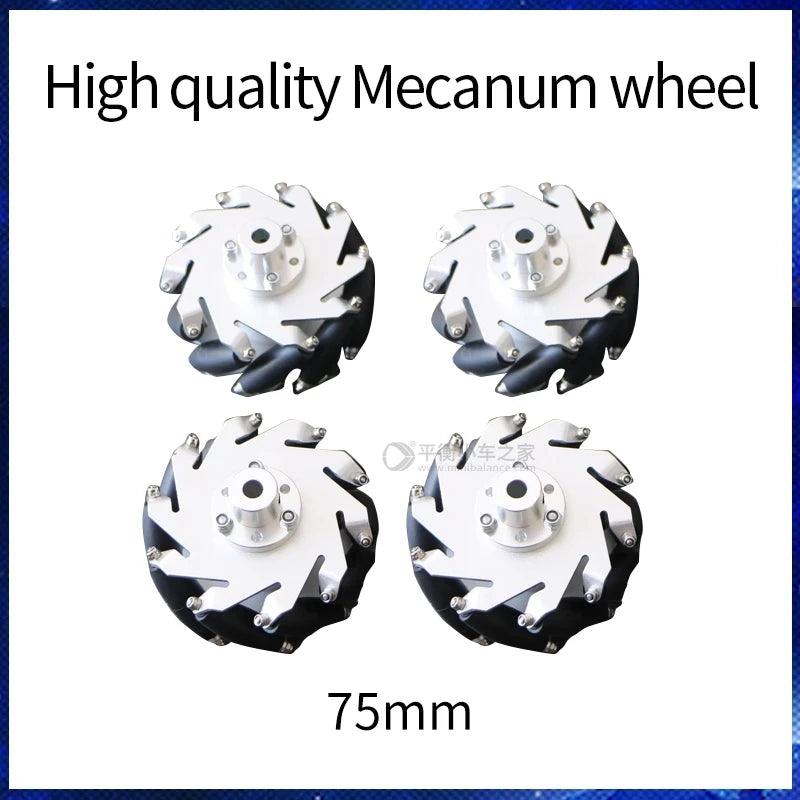 4pcs Mecanum Wheel Diameter 60mm 75mm 100mm 127mm Aperture 4/5/6/8/10/12/14/15/16 mm Omnidirectional Wheel ROS Mobile Platform