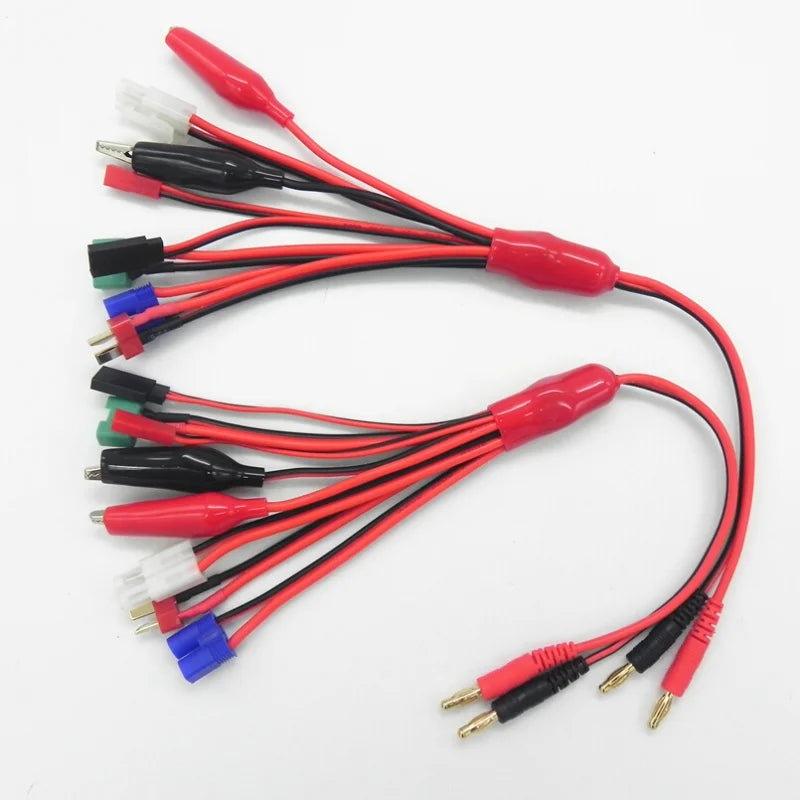 5 Pcs 8 In 1 Multifunction Lipo Battery Charging Cable EC3 T JST Tamiya JR Futuba Plug Charger Connectors