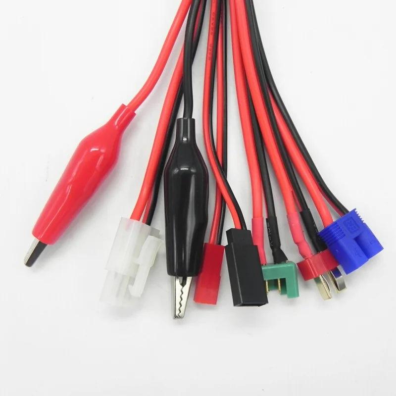 5 Pcs 8 In 1 Multifunction Lipo Battery Charging Cable EC3 T JST Tamiya JR Futuba Plug Charger Connectors