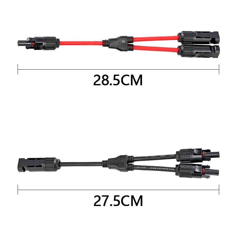 5 set Parallel Connector Practical Solar Branch Adapter Solars Panel Cables Distributor In-line Socket Photovoltaic Connectors