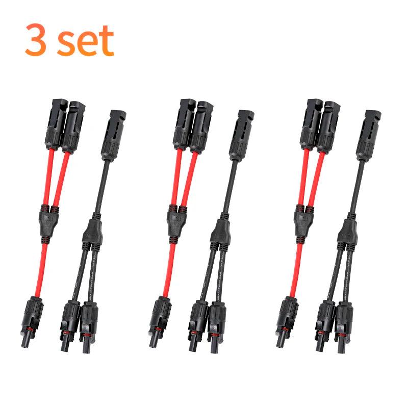 5 set Parallel Connector Practical Solar Branch Adapter Solars Panel Cables Distributor In-line Socket Photovoltaic Connectors