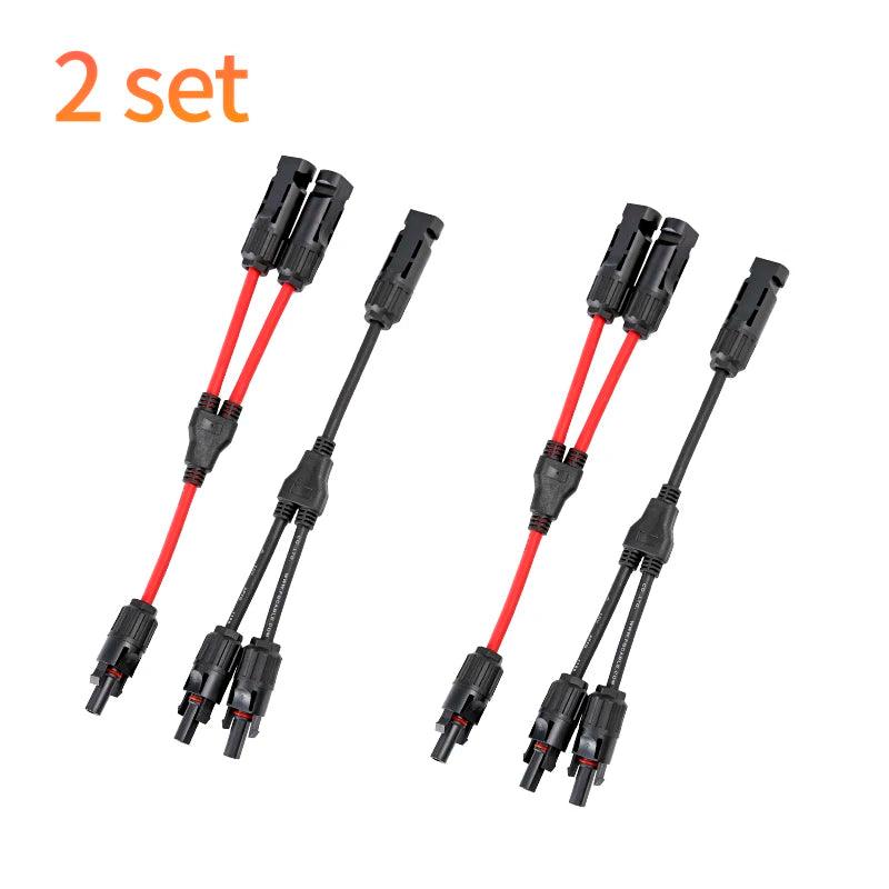 5 set Parallel Connector Practical Solar Branch Adapter Solars Panel Cables Distributor In-line Socket Photovoltaic Connectors