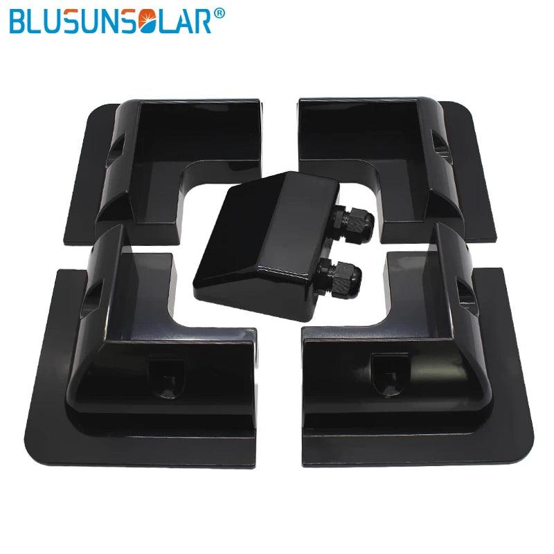 5 Set/lot Waterproof ABS Black  Solar Panel Corner Mounting Bracket System for RV