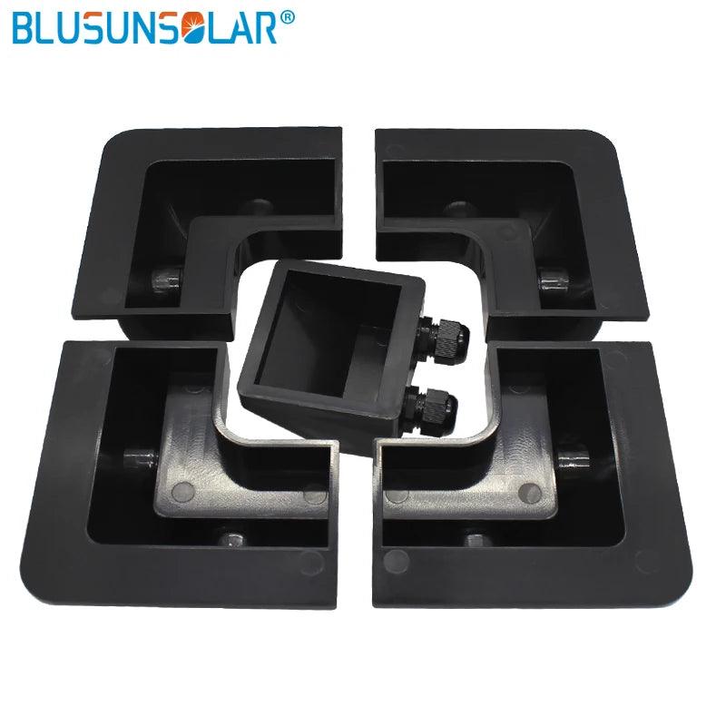 5 Set/lot Waterproof ABS Black  Solar Panel Corner Mounting Bracket System for RV