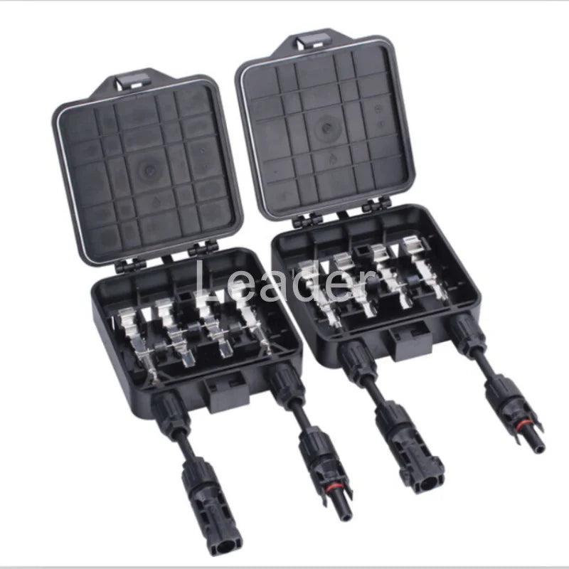 50 Pcs/lot 4 Way PV Combiner Boxes Photovoltaic Junction Box for Solar System, 3 Diodes Solar JB with  Connector XH0200