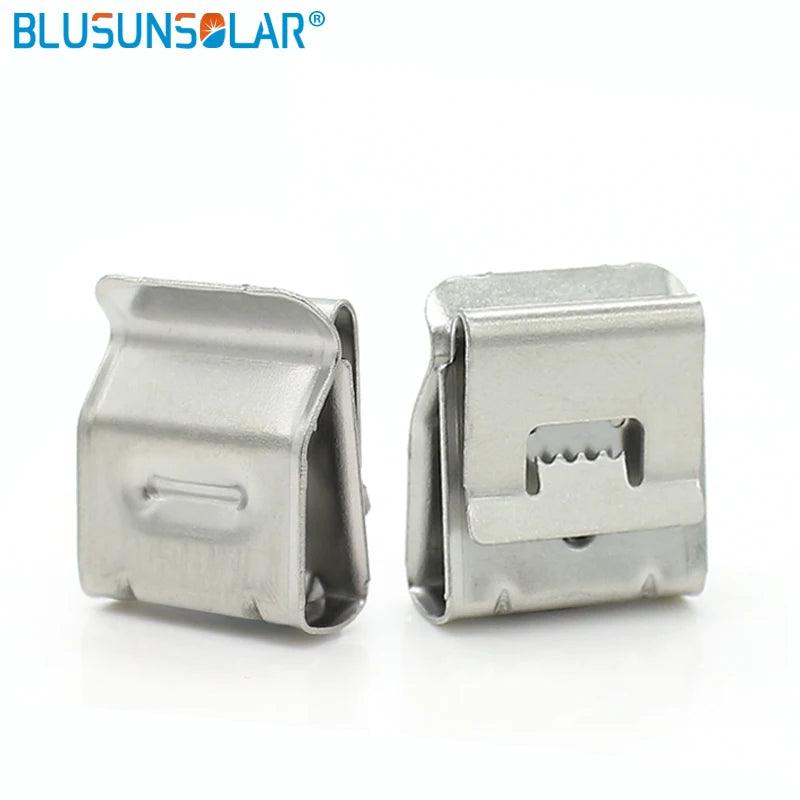 50 Pec Stainless Steel Solar PV Cable Clips Cable Clamp for 12awg 10WAG PV Solar Cable Wire