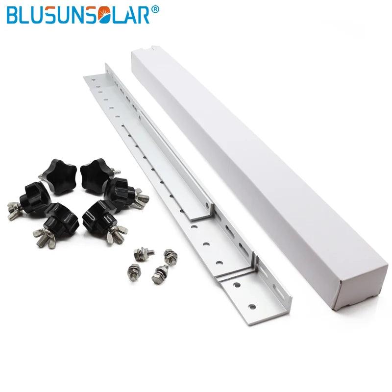 50 Set Triangle Aluminum Oblique Beam and Triangel Back Beam 550mm 100W 300W Solar Panel Roof Mounting Bracket for Van