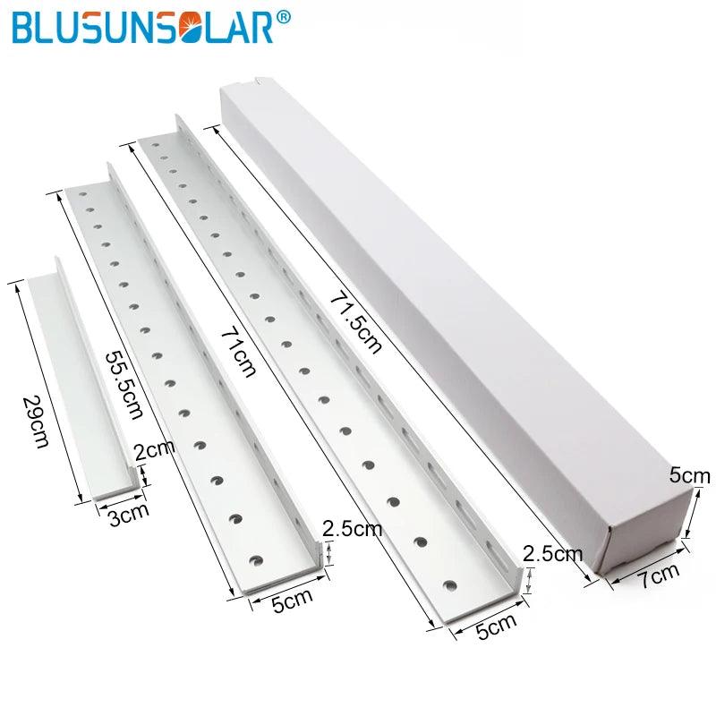 50 Set Triangle Aluminum Oblique Beam and Triangel Back Beam 550mm 100W 300W Solar Panel Roof Mounting Bracket for Van