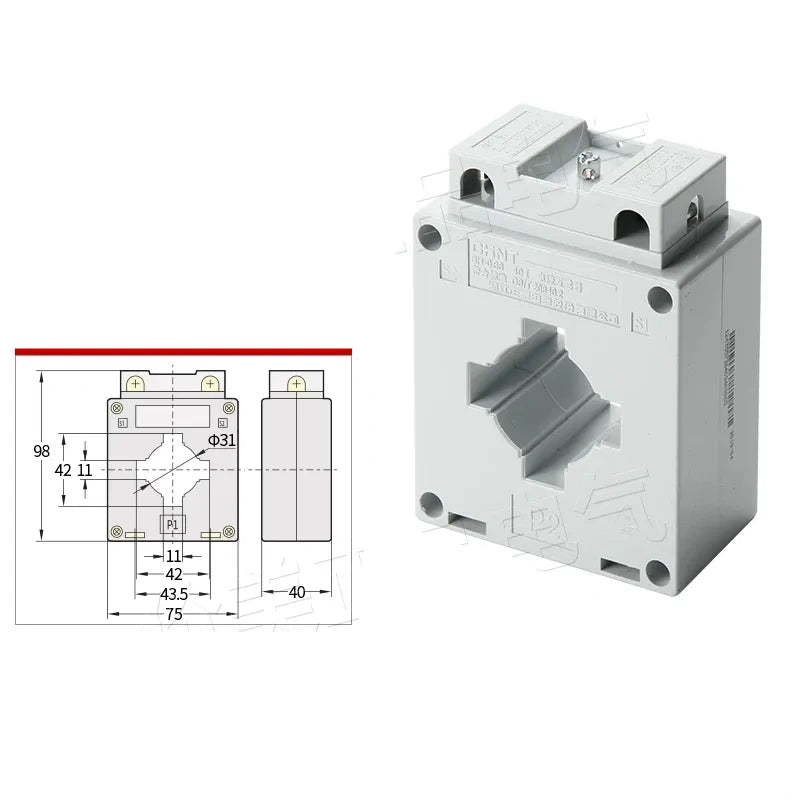 chint bh-0.66 current transformer,0.2 class high precision ct,current transducer 500/5A 0.2Class 1 Primary Turn Bore ??40 for ???330kW Motor,