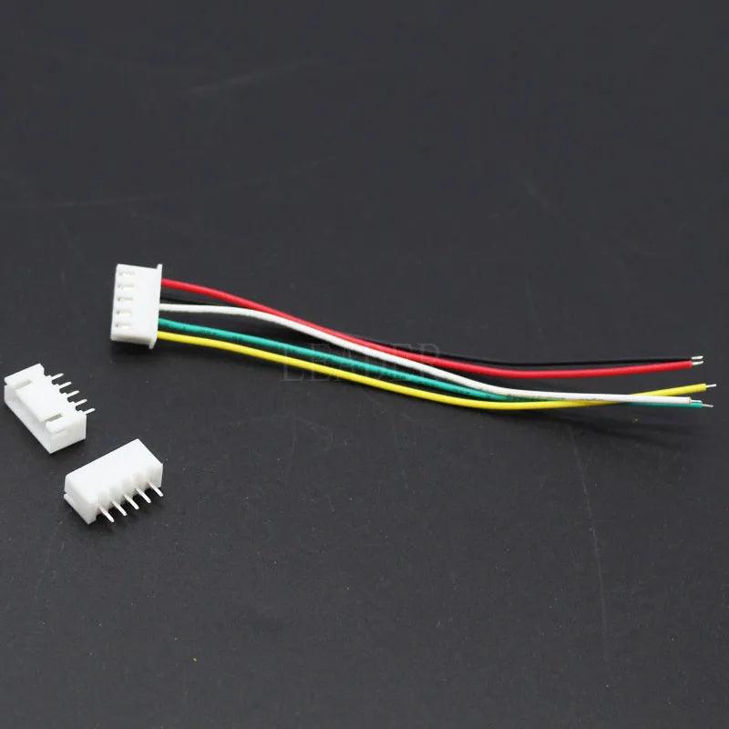 500 Pcs/lot JST XH 5S Lipo Balance Lead Extension Charge Wire 100mm 26AWG with Connector Pins