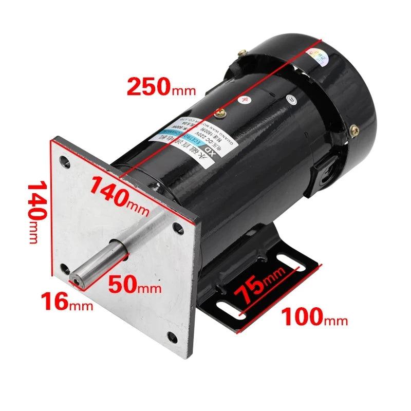 500W Motor DC 220V Permanent Magnet Motor High Torque Speed 1800rpm-4500rpm Can Adjust Speed Forward and Reverse Electric Moter