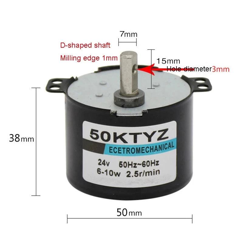 50KTYZ AC 110V 220V Synchronous Motor CW/CCW Mini Gear Motor Slow Speed 1-110rpm Permanent Magnet Reducer Moter Forward Reversed