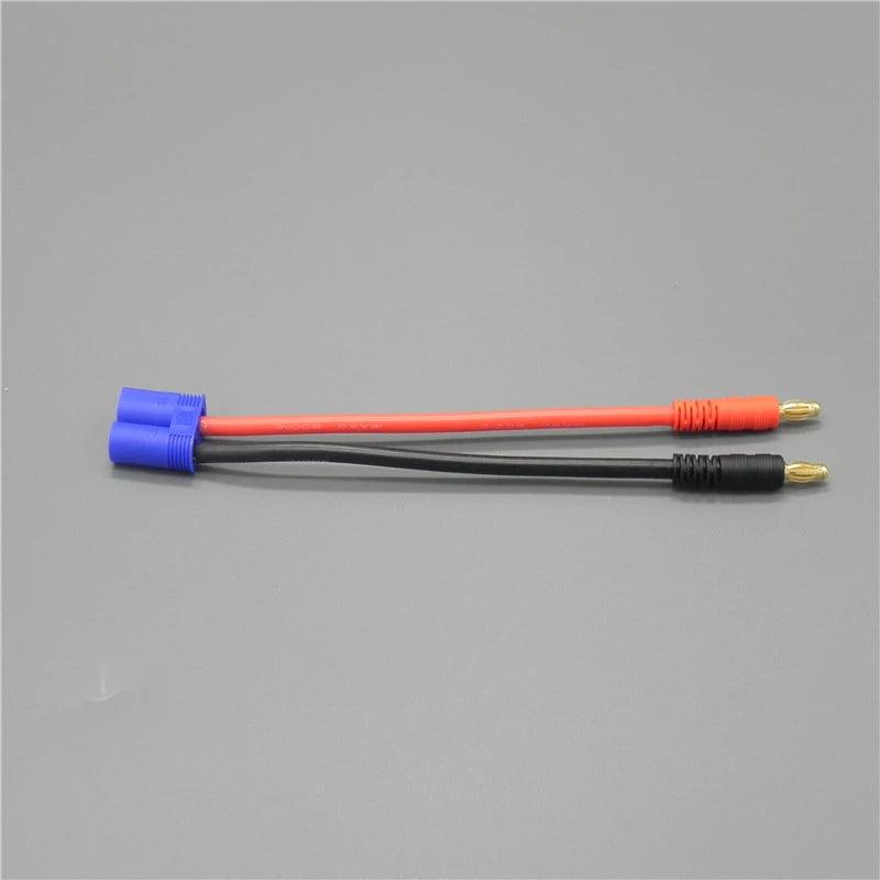 50pcs/lot  EC5 Connector To 4.0mm Banana Plug 14AWG 150mm Silicone Wire