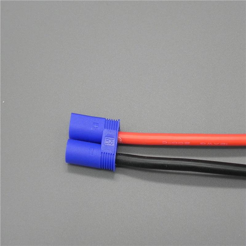 50pcs/lot  EC5 Connector To 4.0mm Banana Plug 14AWG 150mm Silicone Wire