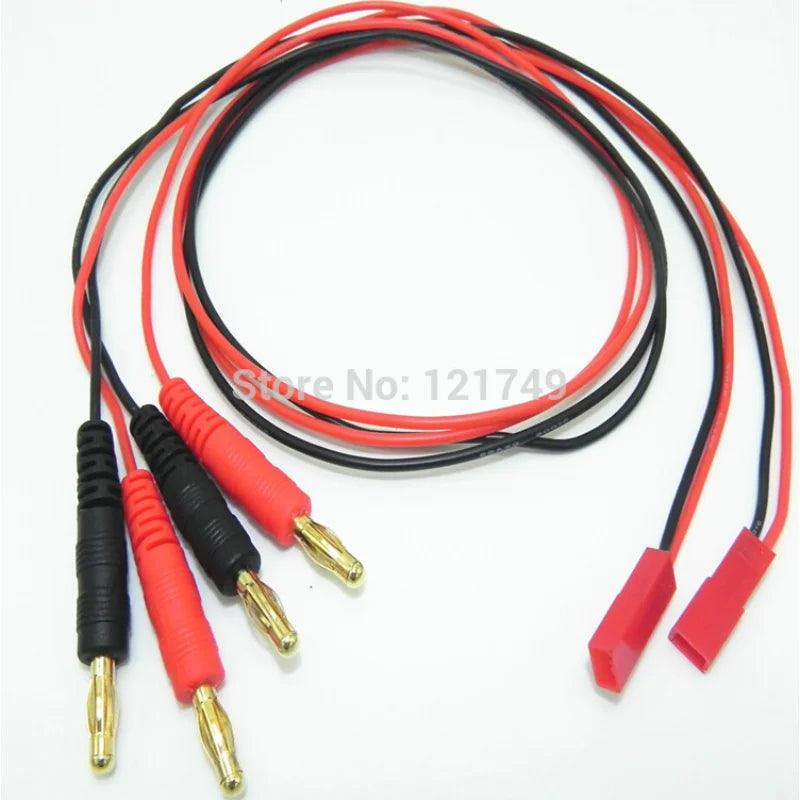 50pcs/lot JST To 4.0mm Banana Gold Plug for DIY Battery Part with 60cm Long 22AWG Silicone Cable