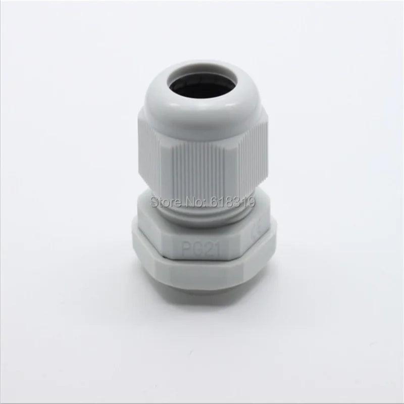 50pcs/lot PG13.5 Cable Gland IP68 Waterproof Connector Diameter 3-6.5mm Nylon Plastic Wire Glands