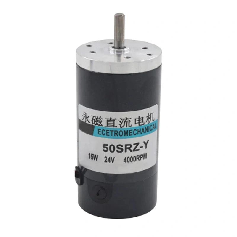 50SRZ-R 15W Tubular Motor 12V 24V DC Motor Round Shaft 2000RPM 3000RPM 4000RPM 5000RPM 6000RPM High Speed Low Noise Metal Motors