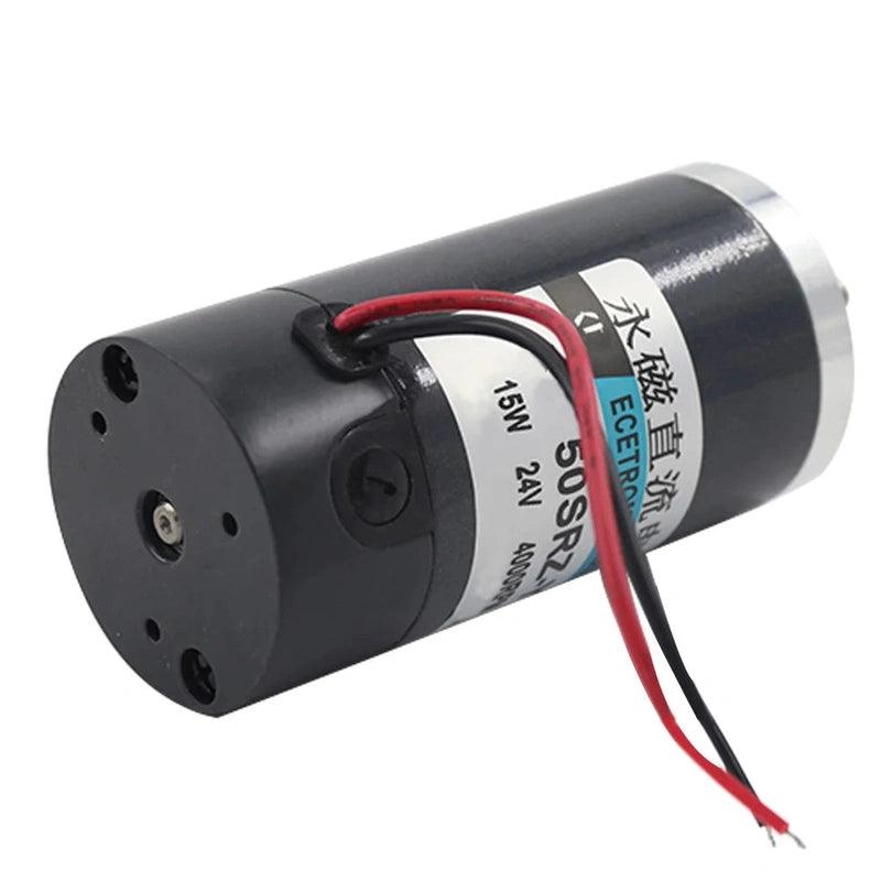 50SRZ-R 15W Tubular Motor 12V 24V DC Motor Round Shaft 2000RPM 3000RPM 4000RPM 5000RPM 6000RPM High Speed Low Noise Metal Motors