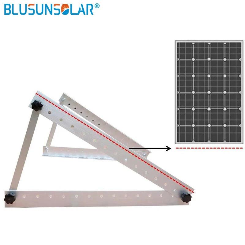 55.6*29cm Triangle Aluminum Panel Mounted Bracket 28 InchTriangel Back Beam 150W   Solar Panel Roof Mounting Bracket for Van