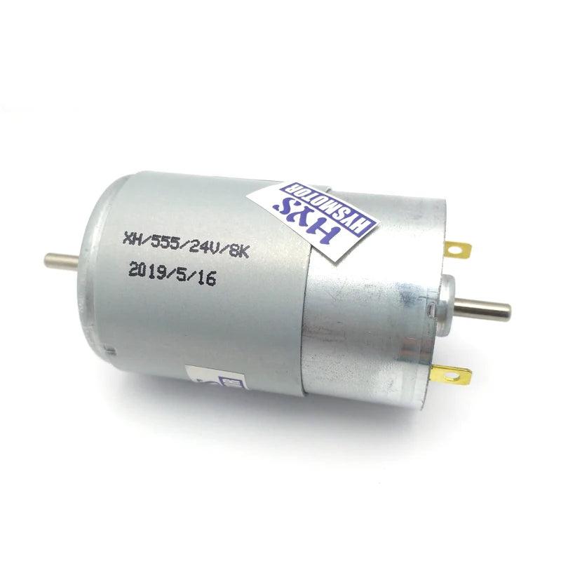 555 Double Output Shaft DC Motor 12V 24V High Speed 4000/8000rpm PWM Forward and Reverse Electric 12 V 24 Volt Micro DIY Drill