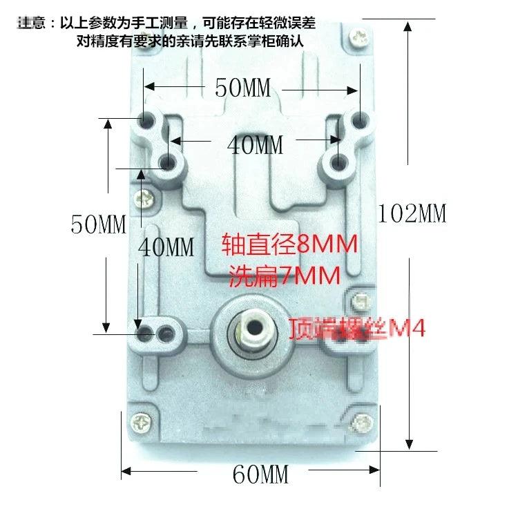 555 Full Metal Gear Motor Reducer DC 12V 24V Slow Speed 3/40/90/120/200rpm High Torque Power Moteur PWM Controller DIY Model - electrical center b2c