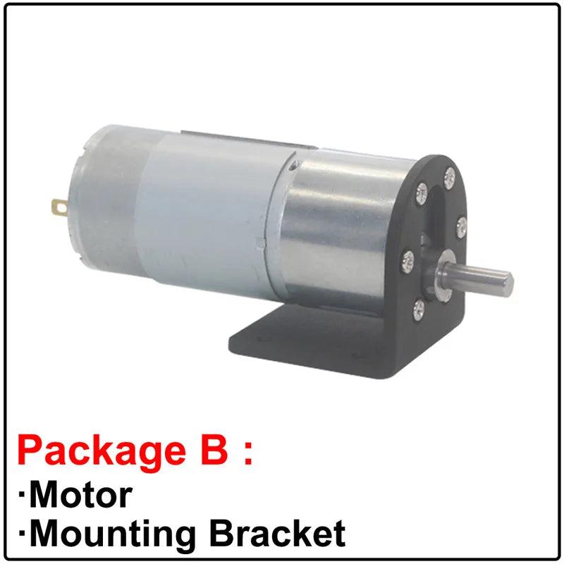 555 Gear Reduction Motor 12V Mini Electric Gearbox Motor 24V All Metal Gears Reversible Motor Reducer High Torque 35KG.cm