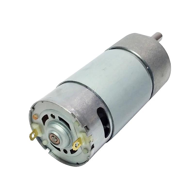 555 Gear Reduction Motor 12V Mini Electric Gearbox Motor 24V All Metal Gears Reversible Motor Reducer High Torque 35KG.cm