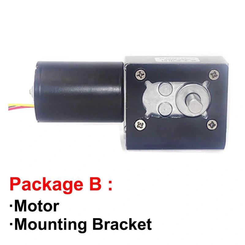 5840-3650 Double Shaft DC 12V 24V Brushless Gear Worm Motor Hiigh Torque 100KG.cm Speed 12rpm-471rpm BLDC Motors Forward Reverse