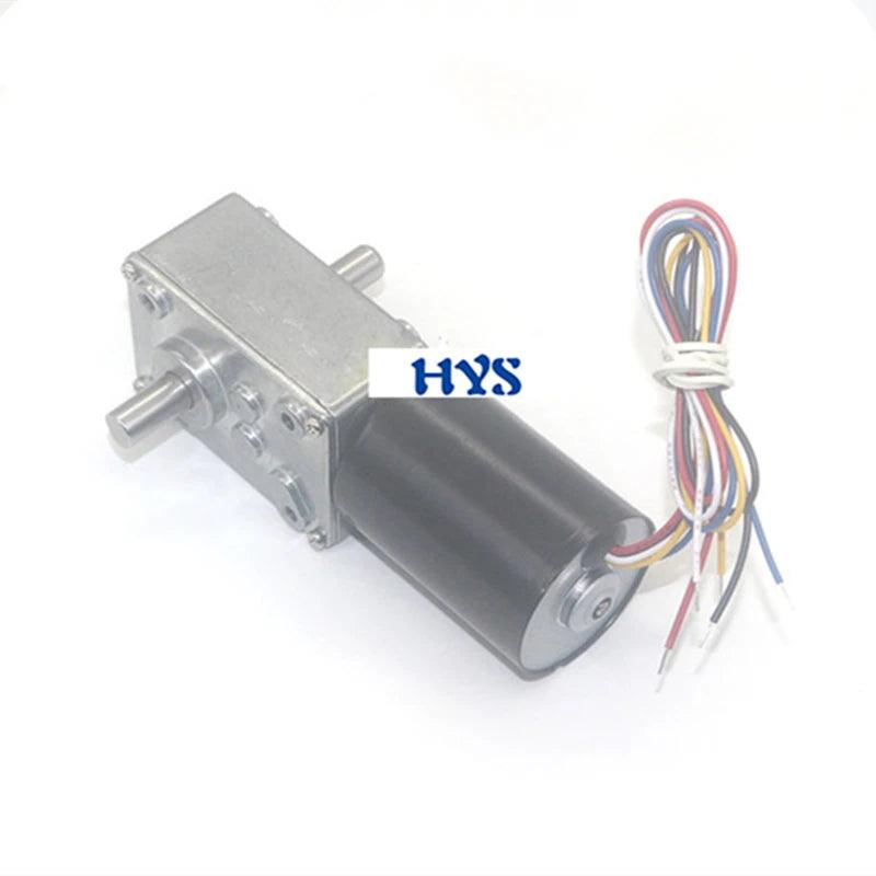 5840-3650 Double Shaft DC 12V 24V Brushless Gear Worm Motor Hiigh Torque 100KG.cm Speed 12rpm-471rpm BLDC Motors Forward Reverse