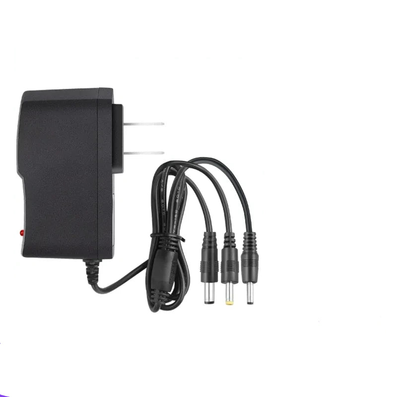 5V1.5A 3-in-1 connector charger, 5.5mm DC power supply, US plug speaker charger, dance party speaker charger, center positive power adapter
