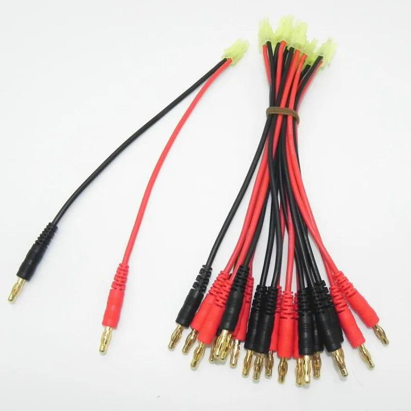 5pcs/lot Tamiya Mini Plug To 4.0 Banana Plug with High Temperature Silicone Wire 14 AWG Cable Long 15cm