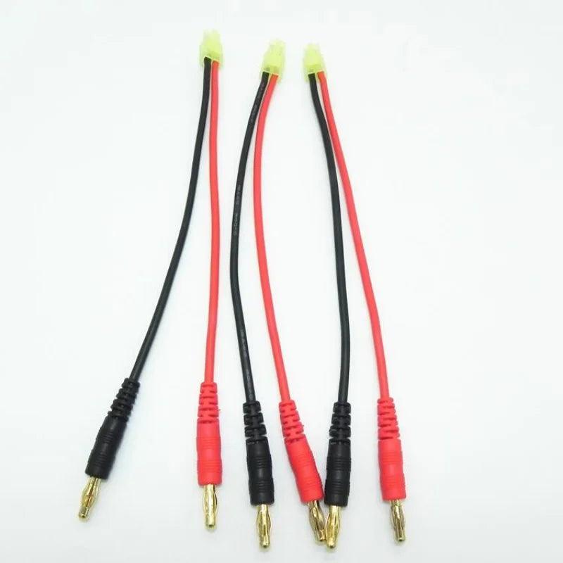 5pcs/lot Tamiya Mini Plug To 4.0 Banana Plug with High Temperature Silicone Wire 14 AWG Cable Long 15cm