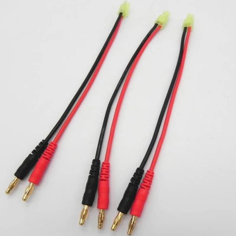 5pcs/lot Tamiya Mini Plug To 4.0 Banana Plug with High Temperature Silicone Wire 14 AWG Cable Long 15cm